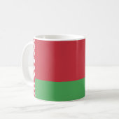 Patriotische belarussische Flagge Kaffeetasse (Vorderseite Links)