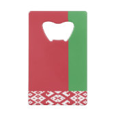 Patriotische belarussische Flagge Kreditkarte Flas Geldbeutel Flaschenöffner (Rückseite)