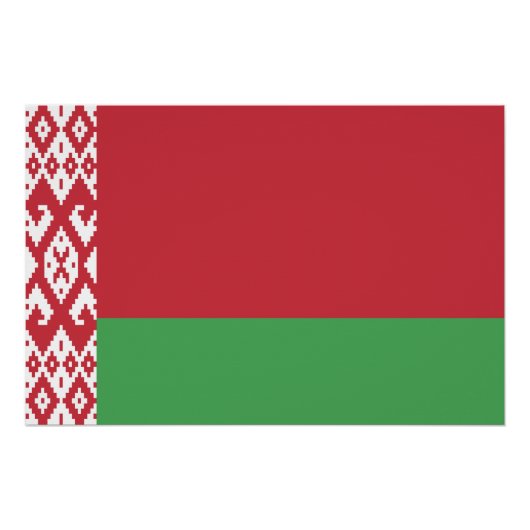 Patriotische belarussische Flagge Poster (Vorderseite)