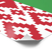 Patriotische belarussische Flagge Poster (Ecke)
