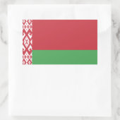 Patriotische belarussische Flagge Rechteckiger Aufkleber (Tasche)