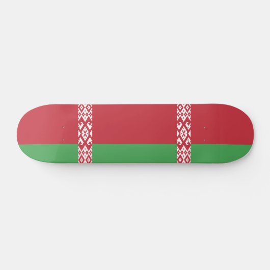 Patriotische belarussische Flagge Skateboard (Horizontal)