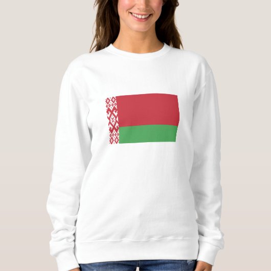Patriotische belarussische Flagge Sweatshirt (Vorderseite)