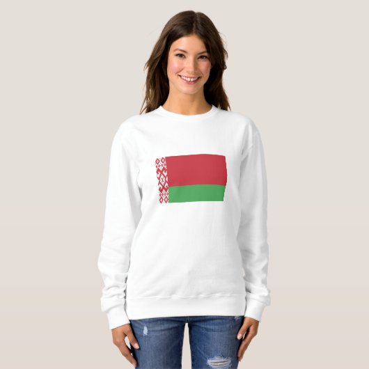 Patriotische belarussische Flagge Sweatshirt (Vorne ganz)