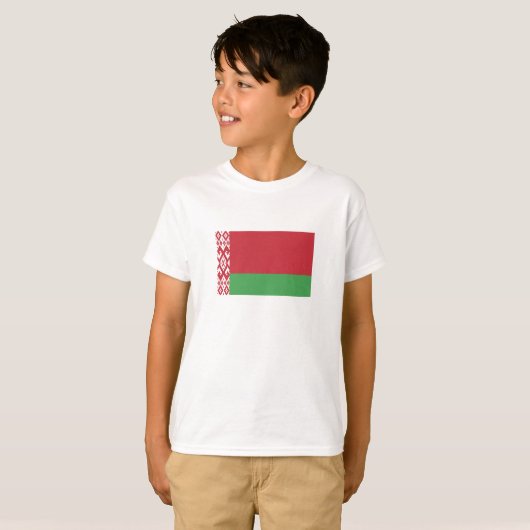 Patriotische belarussische Flagge T-Shirt (Vorne ganz)