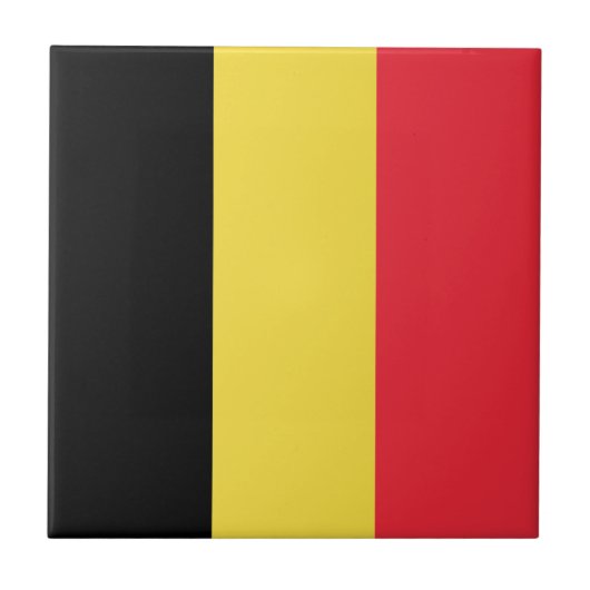 Patriotische belgische Flagge Fliese (Vorderseite)