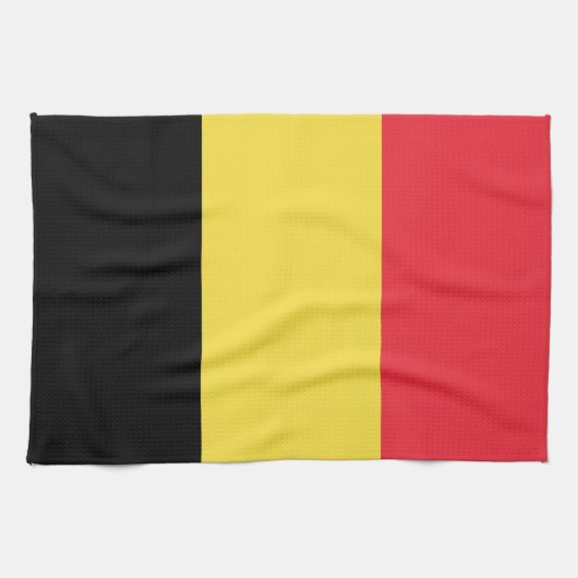 Patriotische belgische Flagge Geschirrtuch (Horizontal)