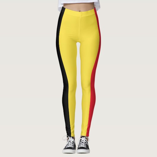 Patriotische belgische Flagge Leggings (Vorderseite)