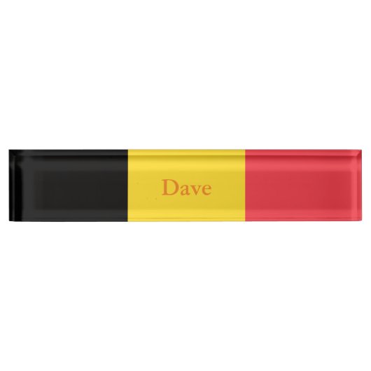 Patriotische belgische Flagge Namensplakette (Vorderseite)