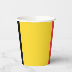 Patriotische belgische Flagge Pappbecher