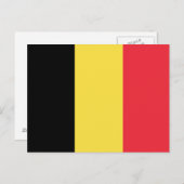 Patriotische belgische Flagge Postkarte (Vorne/Hinten)