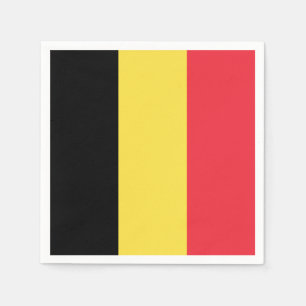 Patriotische belgische Flagge Serviette
