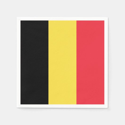 Patriotische belgische Flagge Serviette (Vorderseite)