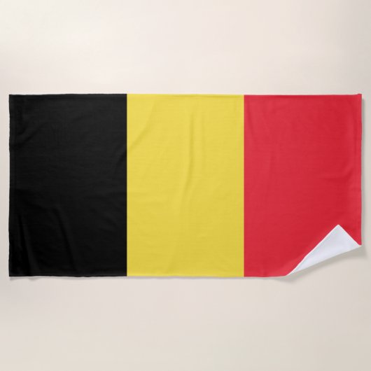 Patriotische belgische Flagge Strandtuch (Vorderseite)