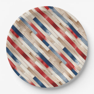 Patriotische bemalte Planken Pappteller