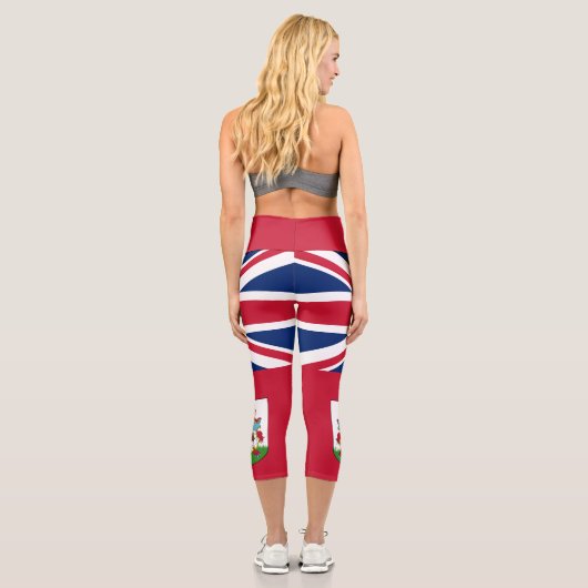 Patriotische Bermuda-Flagge Capri Leggings (Rückseite)