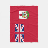 Patriotische Bermuda-Flagge Fleecedecke (Vorderseite)