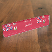 Patriotische Bermuda-Flagge Namensplakette (Seite)