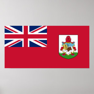 Patriotische Bermuda-Flagge Poster