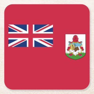 Patriotische Bermuda-Flagge Rechteckiger Pappuntersetzer