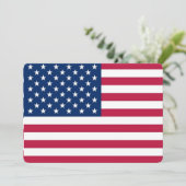 Patriotische, besondere Einladungen mit der Flagge (Stehend Vorderseite)