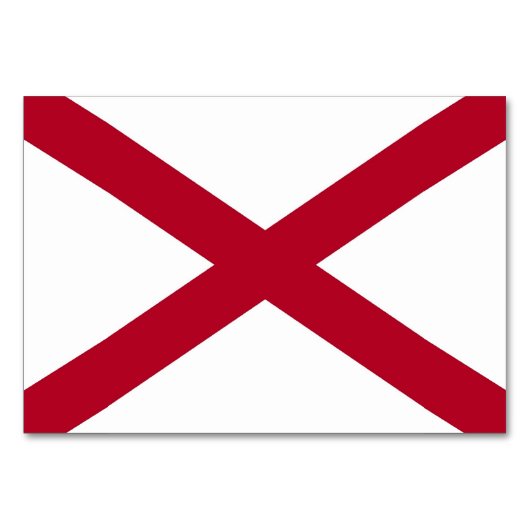 Patriotische, besondere Tischkarte mit Flagge von Tischnummer (Vorderseite)