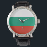 Patriotische, besondere Uhr mit Flagge Bulgariens<br><div class="desc">Fügen Sie Ihrer Accessoires-Kollektion eine Touch bulgarischen Stolzes mit unserer exklusiven Handuhr mit der Flagge Bulgariens hinzu! Diese Handuhr, die mit viel Liebe zum Detail gestaltet wurde, ist mehr als nur ein funktionaler Gegenstand, sie ist eine Feier des bulgarischen Kulturerbes und des kulturellen Stolzes. Das elegante Design zeigt deutlich die...</div>