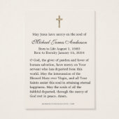 Patriotische Bestattungskarte Amerikanische Flagge (Rückseite)