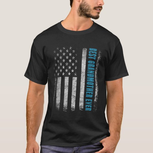 Patriotische Beste Großmutter je mit US-amerikanis T-Shirt (Vorderseite)