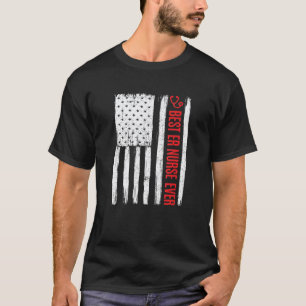 Patriotische beste Notaufnahme-Krankenschwester ev T-Shirt