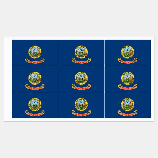 Patriotische Bezeichnungen mit der Flagge des Idah Etiketten (Blatt)