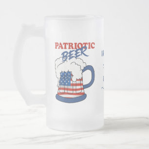 Patriotische Biergewohnheit Mattglas Bierglas