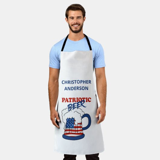Patriotische Biergewohnheit Schürze (Getragen)