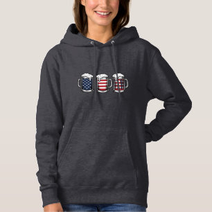Patriotische Bierkrüge Vintage Vektor-Shirt-Design Hoodie