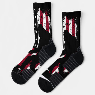 Patriotische Bigfoot-Amerikanische-Flagge-Socken Socken
