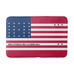 Patriotische Bikini-Atoll-Flagge Badematte