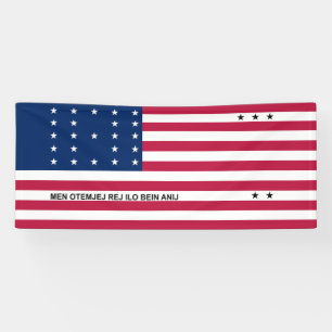Patriotische Bikini-Atoll-Flagge Banner