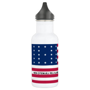 Patriotische Bikini-Atoll-Flagge Edelstahlflasche