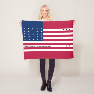 Patriotische Bikini-Atoll-Flagge Fleecedecke