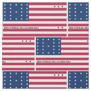 Patriotische Bikini-Atoll-Flagge Stoff
