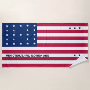 Patriotische Bikini-Atoll-Flagge Strandtuch