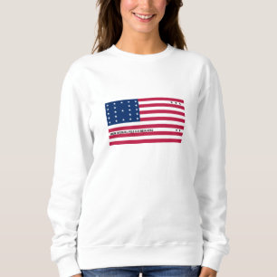 Patriotische Bikini-Atoll-Flagge Sweatshirt