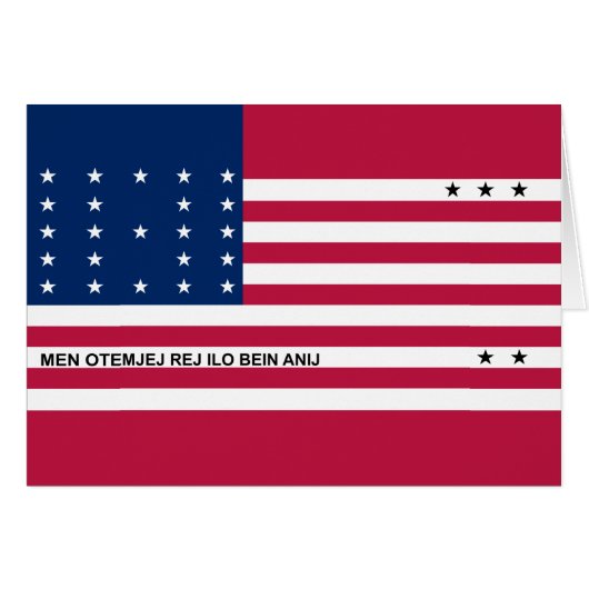 Patriotische Bikini-Atollflagge (Vorderseite (Horizontal))