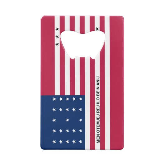 Patriotische Bikini-Atollflagge Geldbeutel Flaschenöffner (Rückseite)