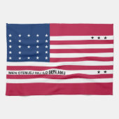 Patriotische Bikini-Atollflagge Geschirrtuch (Horizontal)