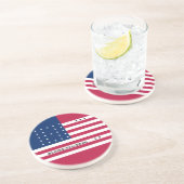 Patriotische Bikini-Atollflagge Getränkeuntersetzer (Seite)