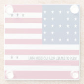 Patriotische Bikini-Atollflagge Glasuntersetzer (Rückseite)