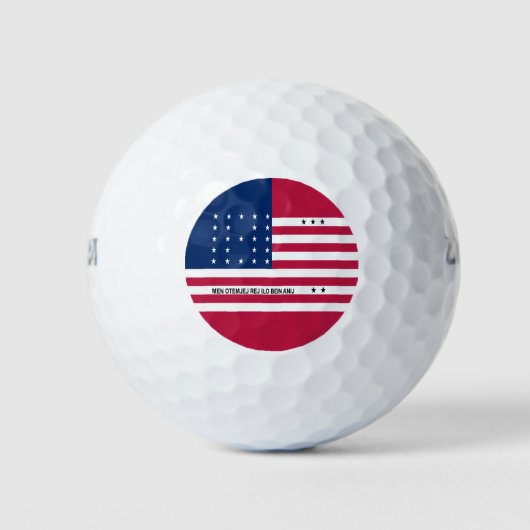 Patriotische Bikini-Atollflagge Golfball (Vorderseite)