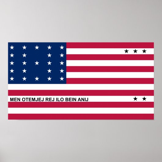 Patriotische Bikini-Atollflagge Poster (Vorne)
