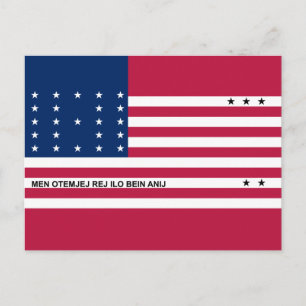 Patriotische Bikini-Atollflagge Postkarte